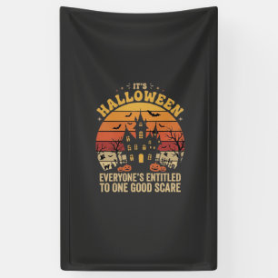 Banderoles Maison Hantée Halloween Une Bonne Peur Design_1
