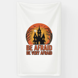 Banderoles Maison hantée Sois effrayé Design Halloween vintag
