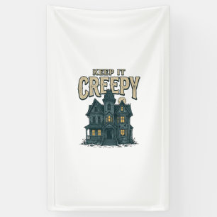 Banderoles Maison Hantée Vintage Creepy Halloween Dés