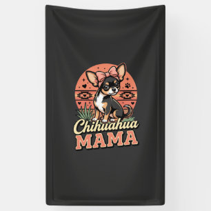 Banderoles Maman Chihuahua adorable noeud maman chien
