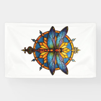 Banderoles Mandala Dragonfly Lumineux Géométrie Sacrée Spirit