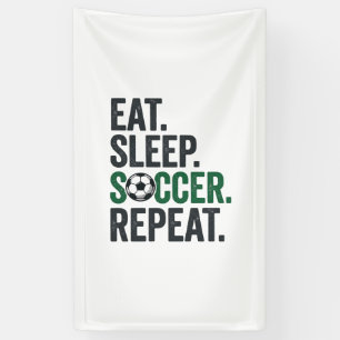 Banderoles Manger Dormir Football Répéter Design T-Shirt Vint