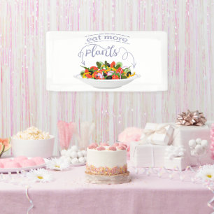 Banderoles Mangez plus de plantes frais motivation salade let