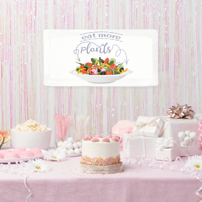 Banderoles Mangez plus de plantes frais motivation salade let (Fête)