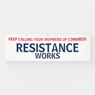 Banderoles Manifestation contre la résistance du Congrès