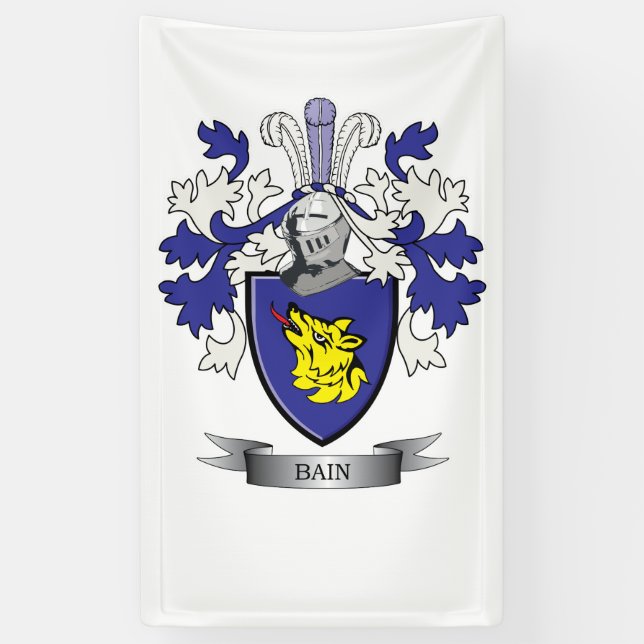 Banderoles Manteau de crête de famille de Bain des bras (Vertical)