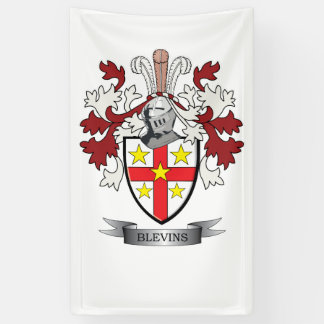 Banderoles Manteau de crête de famille de Blevins des bras