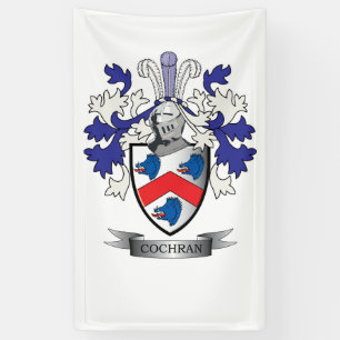 Banderoles Manteau de crête de famille de Cochran des bras