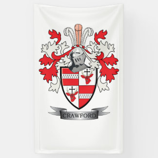 Banderoles Manteau de crête de famille de Crawford des bras