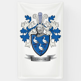 Banderoles Manteau de crête de famille de Gibson des bras