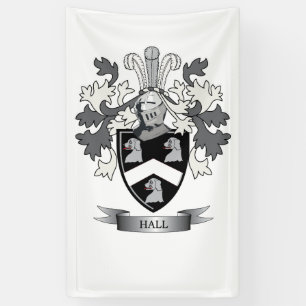 Banderoles Manteau de crête de famille de Hall des bras