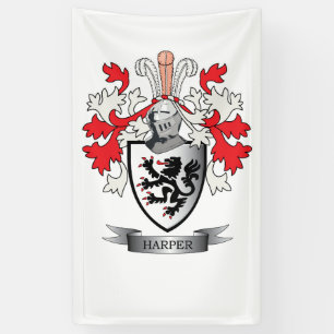 Banderoles Manteau de crête de famille de harpiste des bras