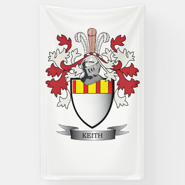 Banderoles Manteau de crête de famille de Keith des bras (Vertical)