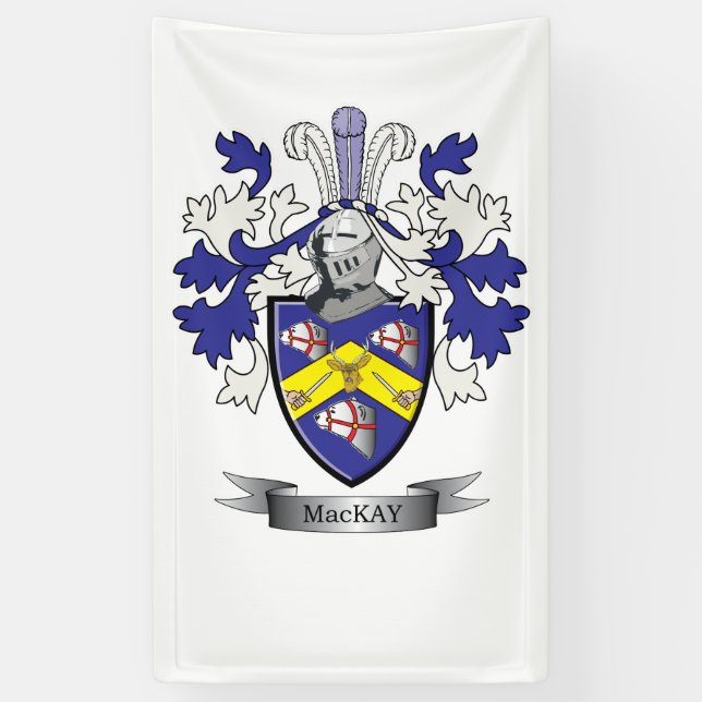 Banderoles Manteau de crête de famille de MacKay des bras (Vertical)