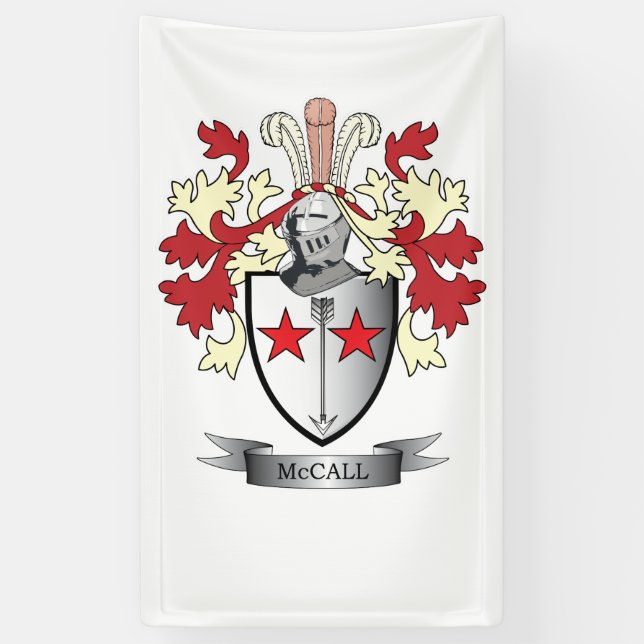 Banderoles Manteau de crête de famille de McCall des bras (Vertical)