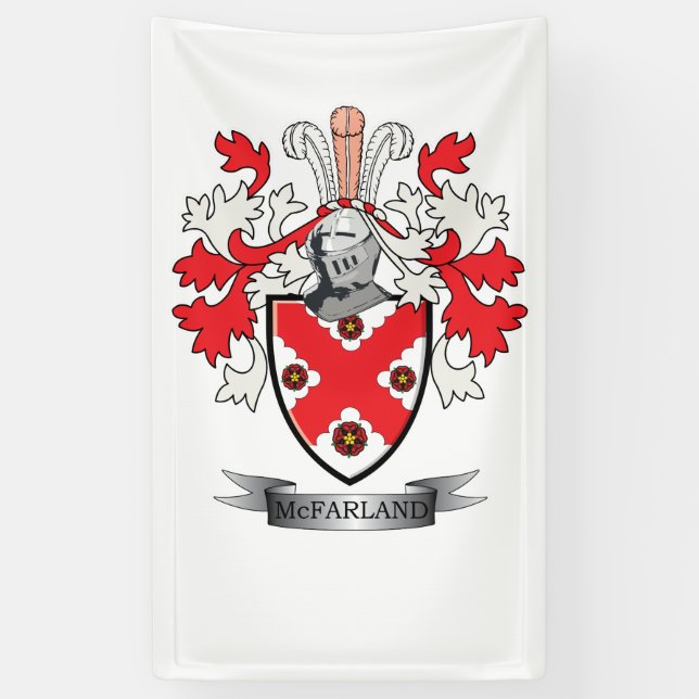 Banderoles Manteau de crête de famille de McFarland des bras (Vertical)