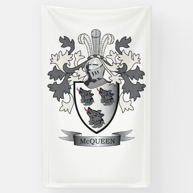 Banderoles Manteau de crête de famille de McQueen des bras (Vertical)