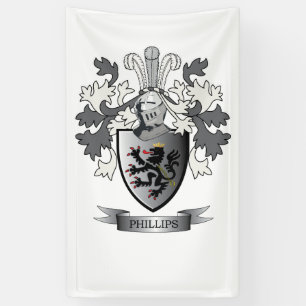 Banderoles Manteau de crête de famille de Phillips des bras