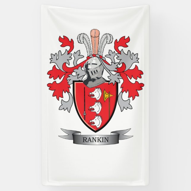 Banderoles Manteau de crête de famille de Rankin des bras (Vertical)