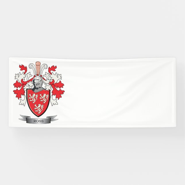 Banderoles Manteau de crête de famille de Ross des bras (Horizontal)