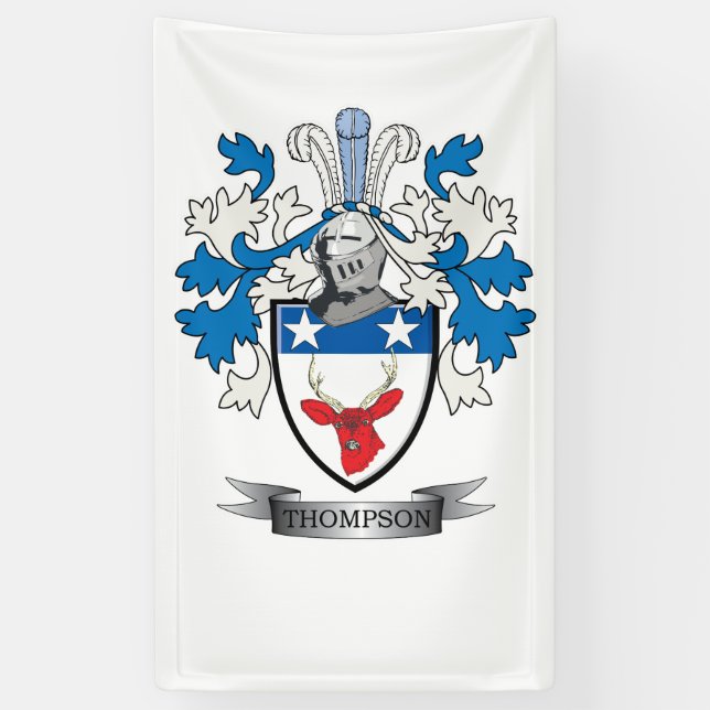 Banderoles Manteau de crête de famille de Thompson des bras (Vertical)