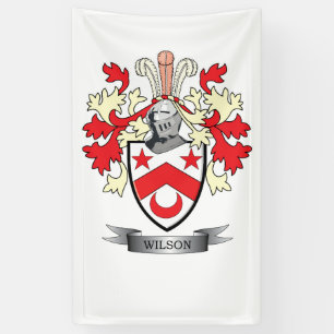 Banderoles Manteau de crête de famille de Wilson des bras