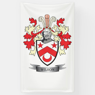 Banderoles Manteau de crête de famille de Wilson des bras