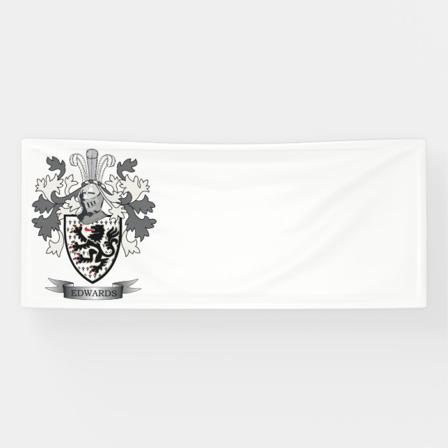 Banderoles Manteau de crête de famille d'Edwards des bras (Horizontal)