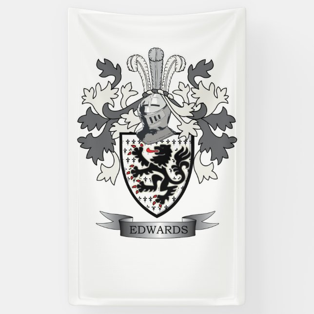 Banderoles Manteau de crête de famille d'Edwards des bras (Vertical)