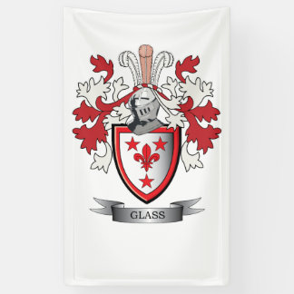 Banderoles Manteau de crête de famille des bras en verre