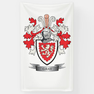 Banderoles Manteau de crête de famille des bras gris