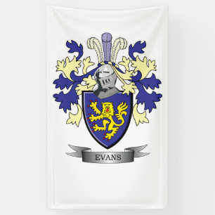 Banderoles Manteau de crête de famille d'Evans des bras
