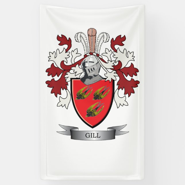 Banderoles Manteau de crête de famille d'ouïe des bras (Vertical)
