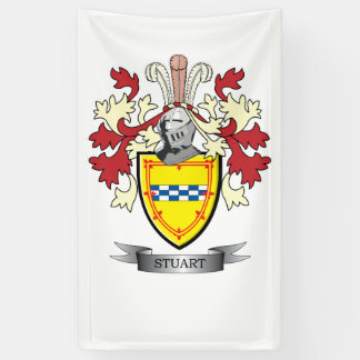 Banderoles Manteau de crête de famille Stuart des bras