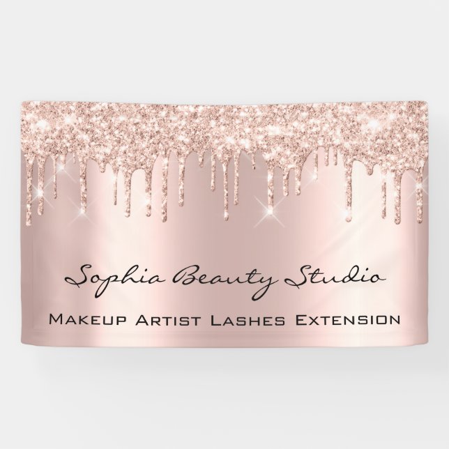 Banderoles Maquillage Artiste Eyelash Rose Drives Parties sci (Horizontal)