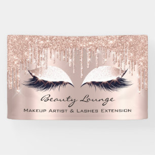 Banderoles Maquillage Artiste Lashes Extension Salon des chev