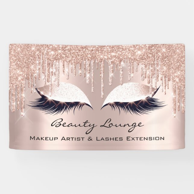 Banderoles Maquillage Artiste Lashes Extension Salon des chev (Horizontal)
