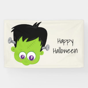 Banderoles Mare Green Frankenstein Monster face Halloween
