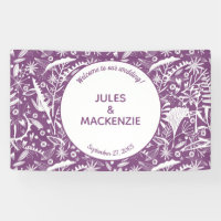 Mariage botanique violet moderne