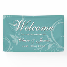 Mariage d'accueil floral Turquoise Vintage