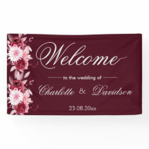 Mariage d'accueil rouge Bourgogne bleu rose