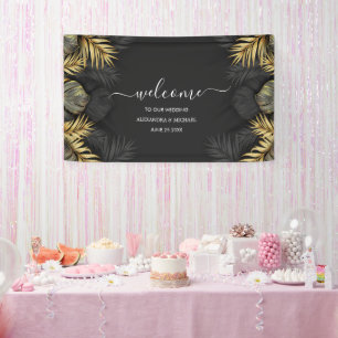 Banderoles Mariage de destination tropicale Emerald Green