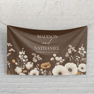 Banderoles Mariage de jardin floral sauvage bohème
