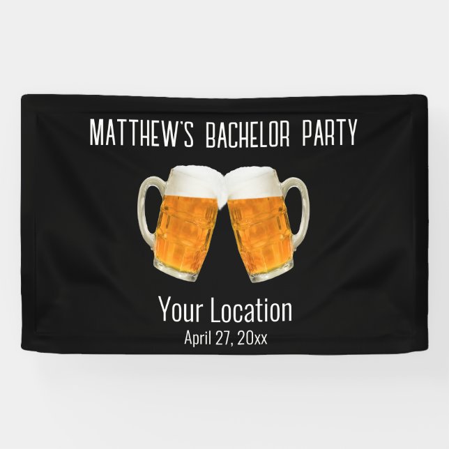 Banderoles Mariage de la fête de baccalauréat bière Cheers No (Horizontal)