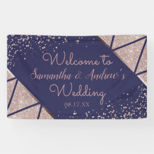 Banderoles Mariage de Parties scintillant Gold Confetti Rose 