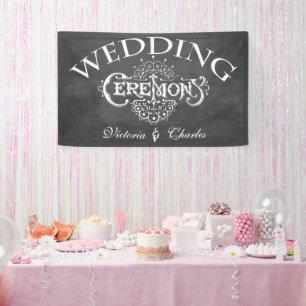 Banderoles Mariage de typographie Vintage Chalkboard