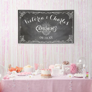 Banderoles Mariage de typographie Vintage Chalkboard