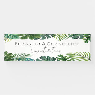 Banderoles Mariage des îles Feuilles tropicales