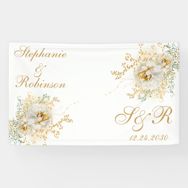 Banderoles Mariage du logo de la Florale d'or (Horizontal)