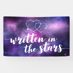 Banderoles Mariage Galaxie Céleste Écrit Dans Les Étoiles
